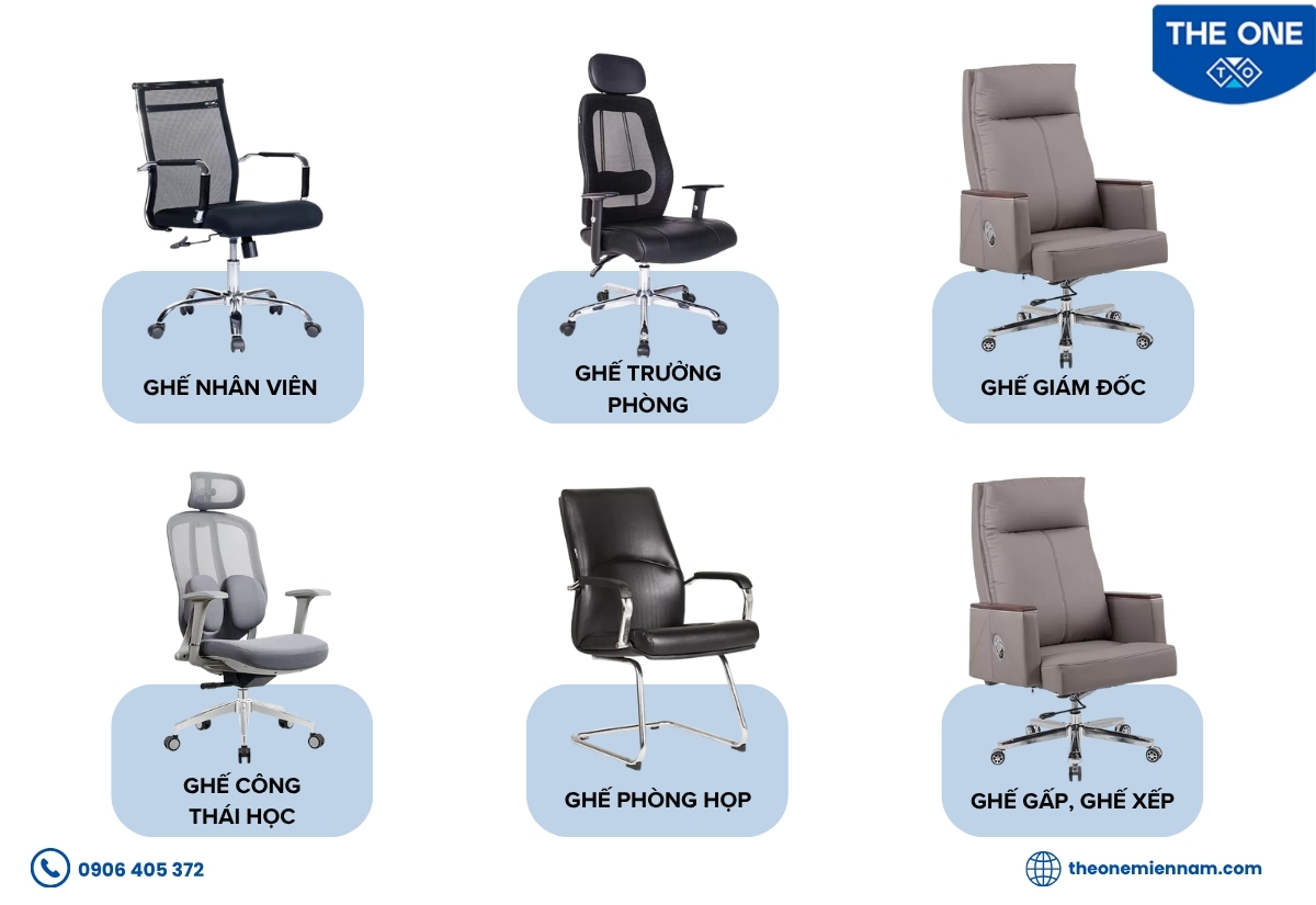 Các loại ghế văn phòng phổ biến tại Quận 2