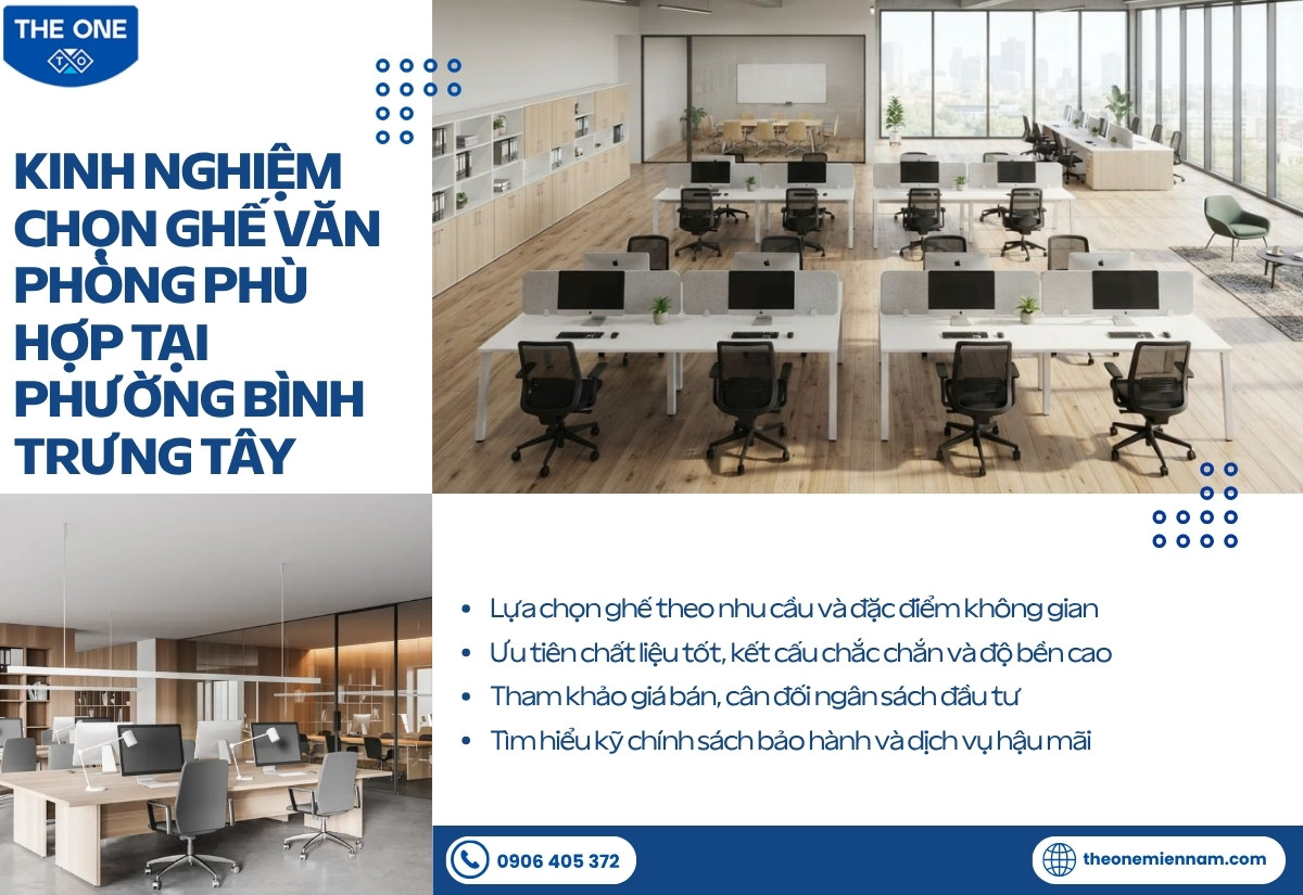 Kinh nghiệm chọn ghế văn phòng phù hợp tại Phường Bình Trưng Tây