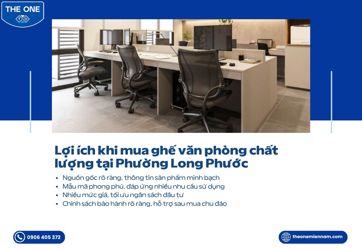 ợi ích khi mua ghế văn phòng chất lượng tại Phường Long Phước