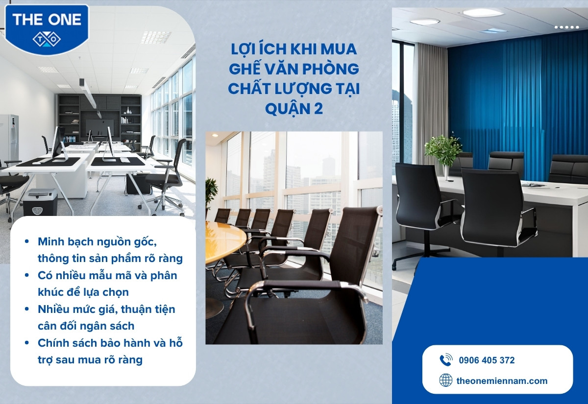 Lợi ích khi mua ghế văn phòng chất lượng tại Quận 2