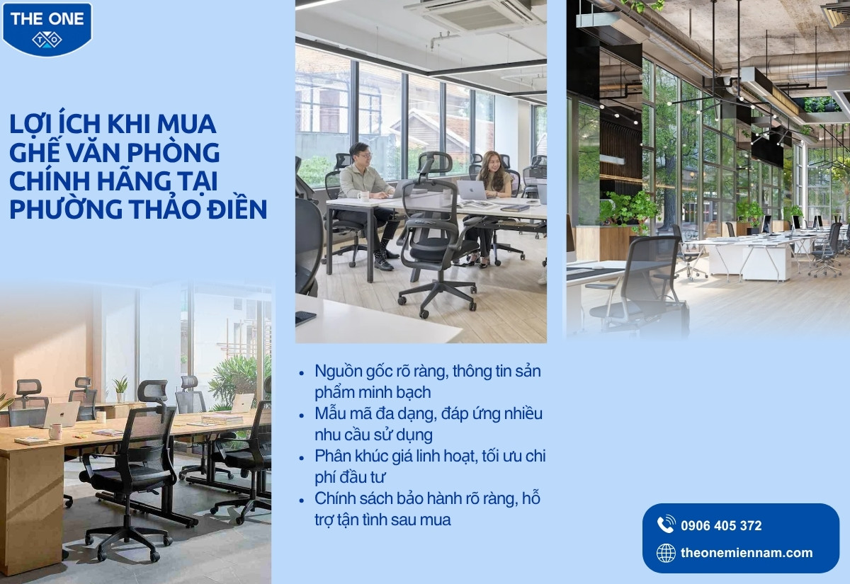 Lợi ích khi mua ghế văn phòng chính hãng tại Phường Thảo Điền