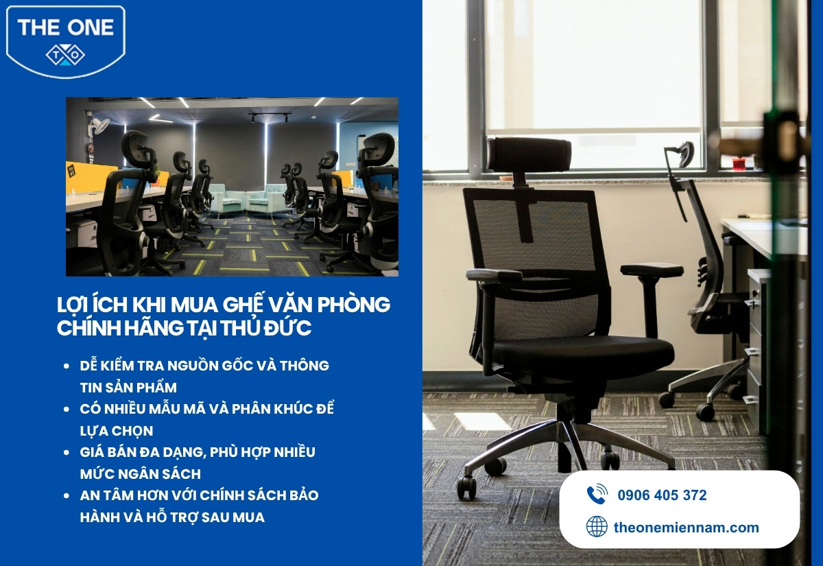 Lợi ích khi mua ghế văn phòng chính hãng tại Thủ Đức