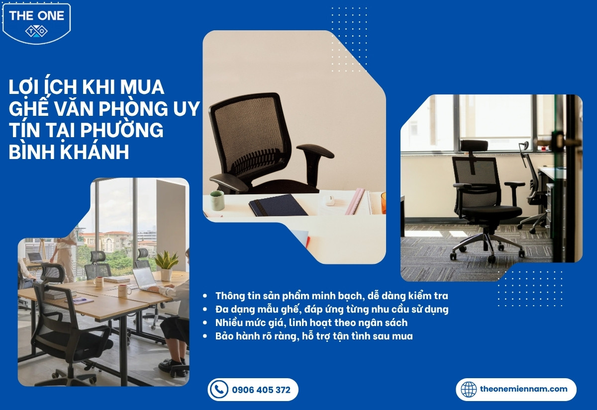 Lợi ích khi mua ghế văn phòng uy tín tại Phường Bình Khánh