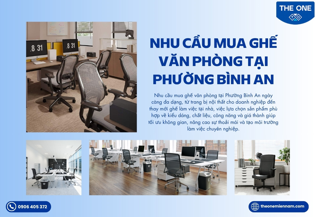 Nhu cầu mua ghế văn phòng tại Phường Bình An
