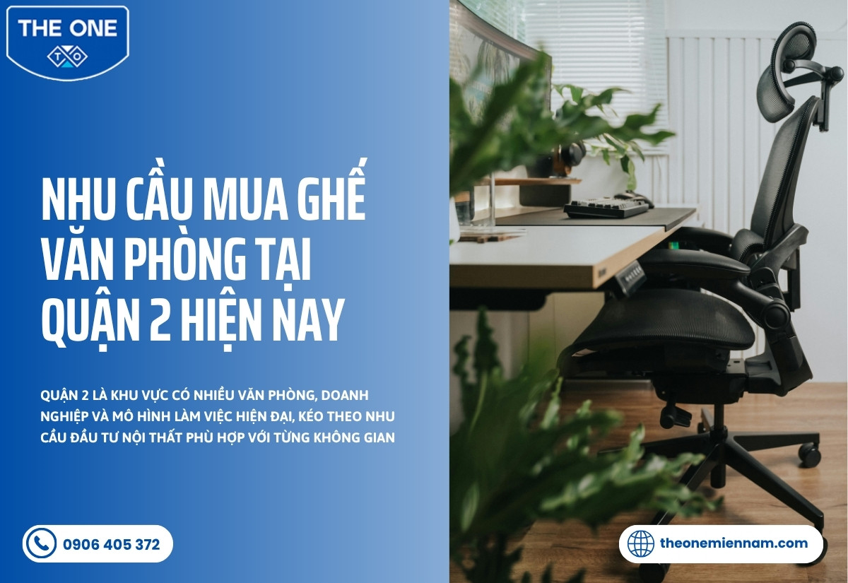 Nhu cầu mua ghế văn phòng tại Quận 2 hiện nay
