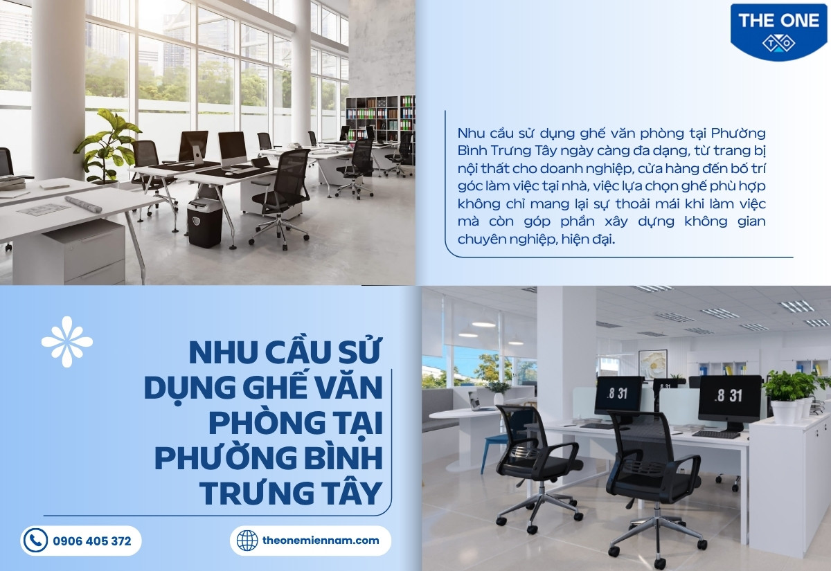 Nhu cầu sử dụng ghế văn phòng tại Phường Bình Trưng Tây