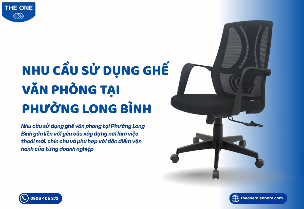 hu cầu sử dụng ghế văn phòng tại Phường Long Bình