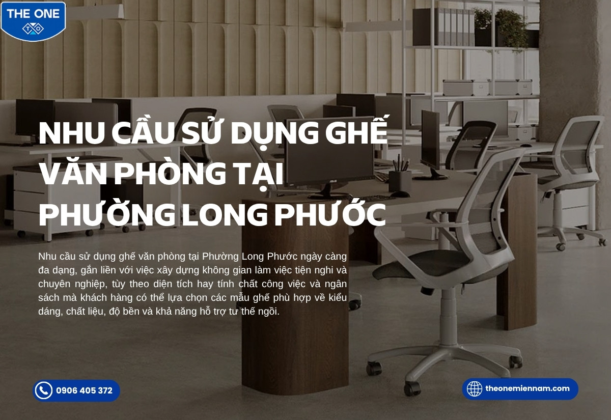 Nhu cầu sử dụng ghế văn phòng tại Phường Long Phước